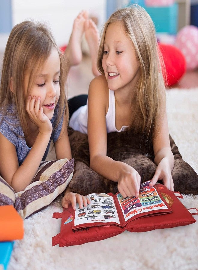 SEVEN SPACE Learning Cushion Pillow Book for Kids with 2 Languages to Learn - English and Hindi, Soft Fabric Cloth Books, Developmental Books for Kids Boys and Baby Girls - Image 5